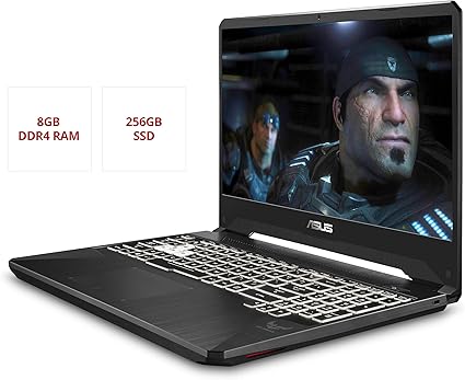 ASUS TUF FX505DT Gaming Laptop- 15.6", 120Hz Full HD, AMD Ryzen 5 R5-3550H Processor, GeForce GTX 1650 Graphics, 8GB DDR4, 256GB PCIe SSD, RGB Keyboard, Windows 10 64-bit - FX505DT-AH51